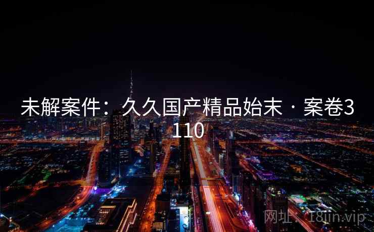 未解案件：久久国产精品始末 · 案卷3110