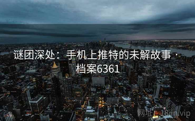 谜团深处:手机上推特的未解故事 · 档案6361