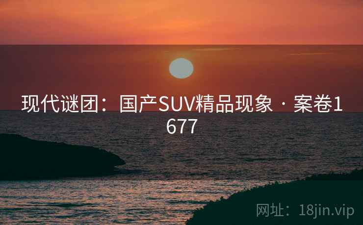 现代谜团:国产SUV精品现象 · 案卷1677