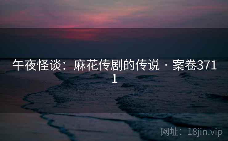 午夜怪谈:麻花传剧的传说 · 案卷3711