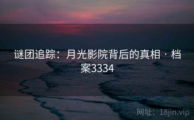 谜团追踪：月光影院背后的真相 · 档案3334